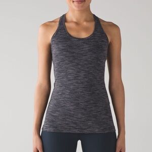 Lululemon Cool Racerback II Tank Top Women’s 8 Deep Coal Battleship Luon Light